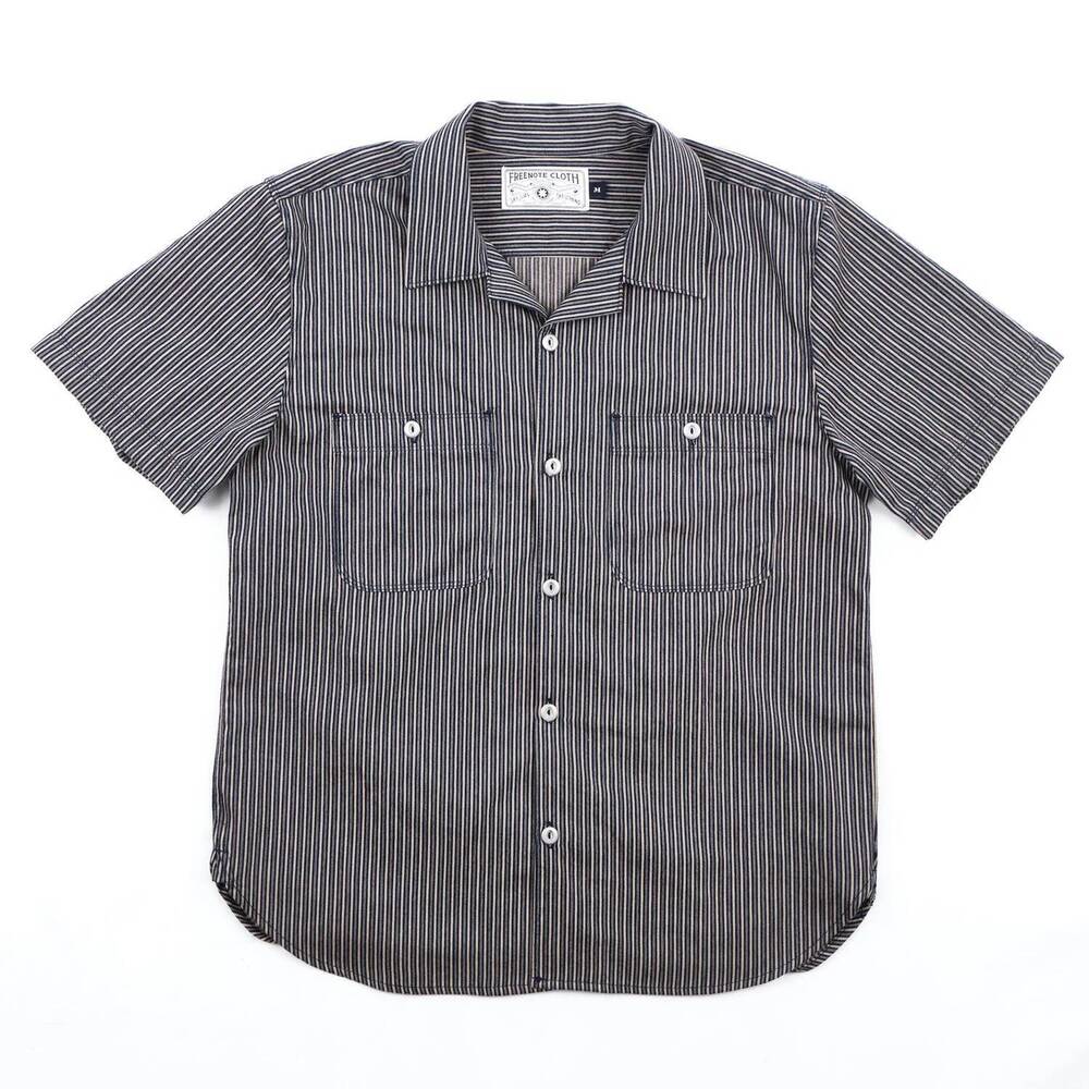 NEW FREENOTE CLOTH men's dayton short sleeve shirt in custom stripe